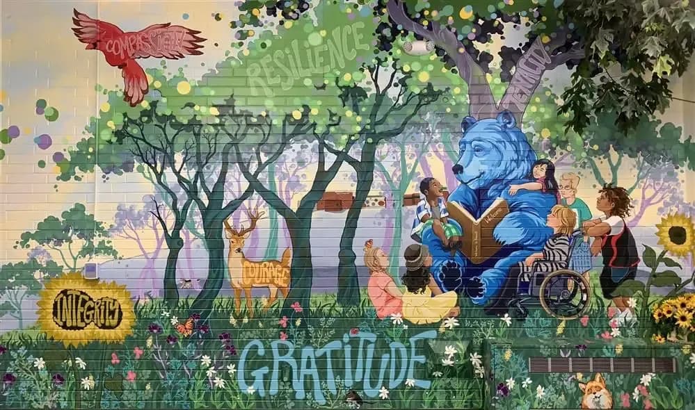 House Mural in entry of Russell School — provider photo from Russell Elementary
