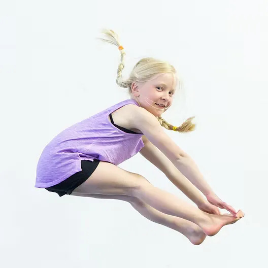 Child in Trampoline Class