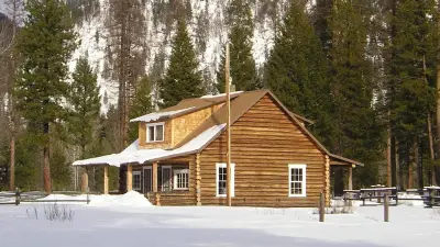 Photo from recreation.gov Monture Guard Station Rental Cabin in the Winter.Monture Guard Station Rental Cabin in the Winter.