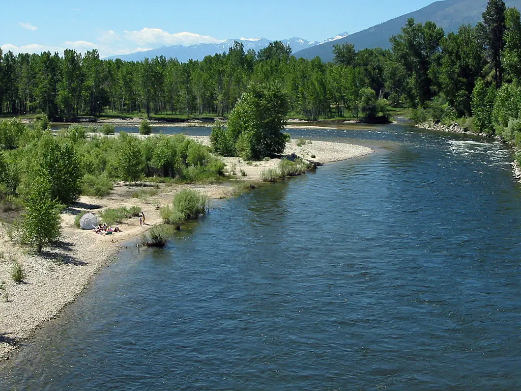 Bitterroot River at Demmons Fishing Access Site near Hamilton, Montana