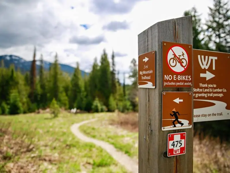 Trail crossing ahead