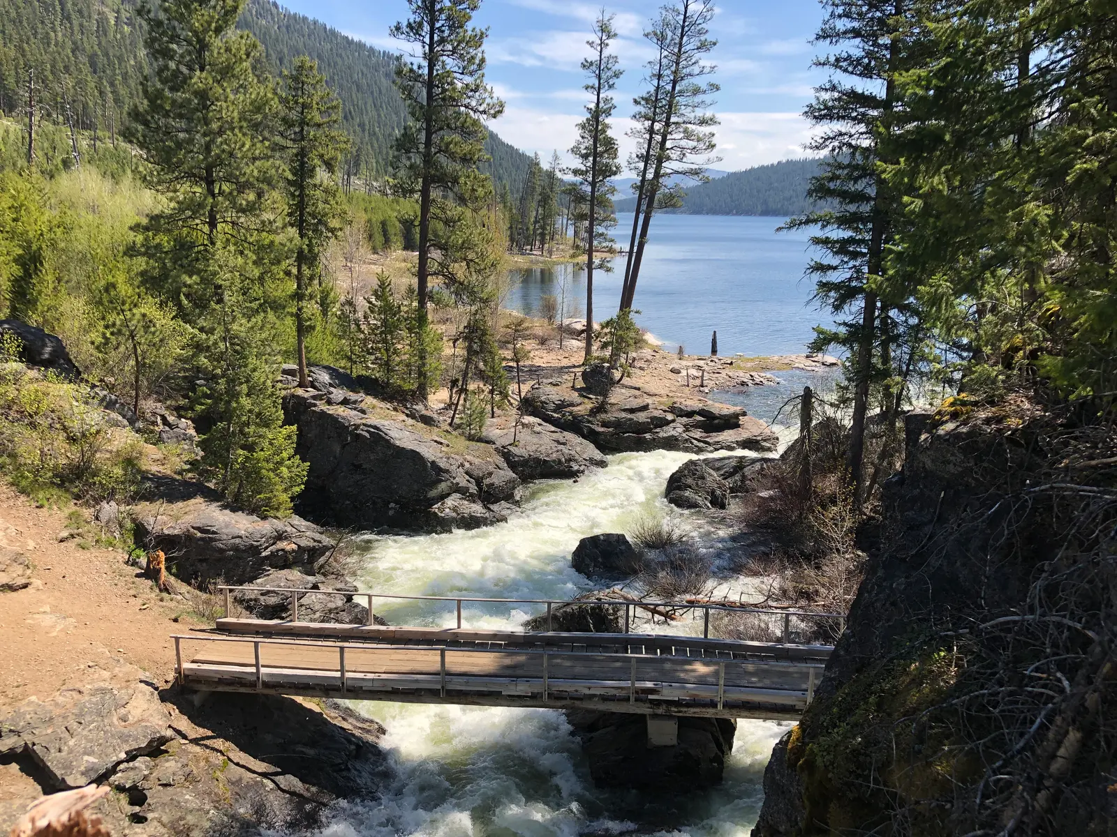 Bridge at Rock Creek going into Lake Como