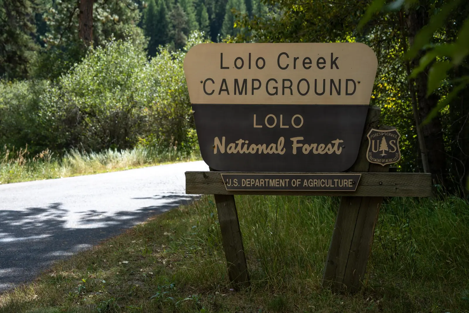 mage of the Lolo Creek Campground on the Lolo National Forest.