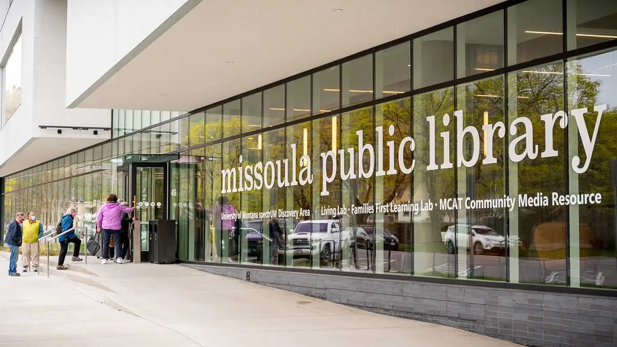Front of the Missoula Public Library.