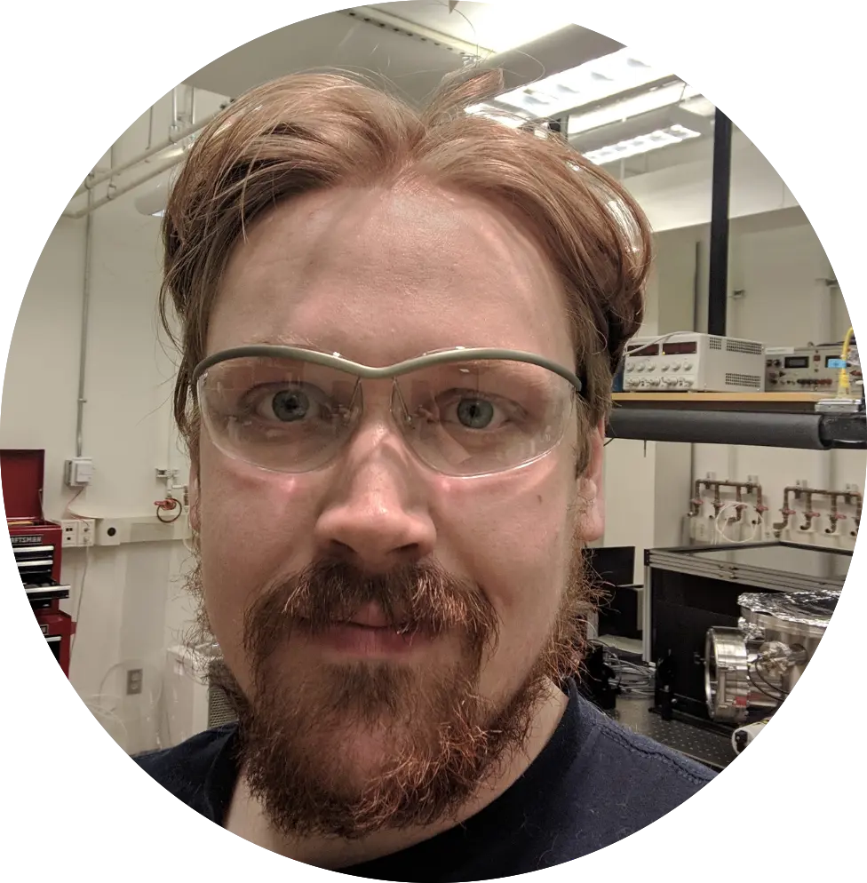 headshot of jay evans wearing safety goggles