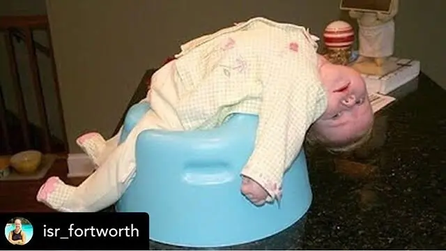 Posted @withregram &bull; @isr_fortworth Swimming: a case study. A 4 month old in a Bumbo seat is not sitting up. If you placed him on the floor in the same position, he would fall over. A 9 month old in a walker is not walking. If you took away th
