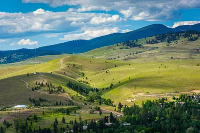 Photo from ci.missoula.mt.us North Hills from Mount Jumbo stock photo