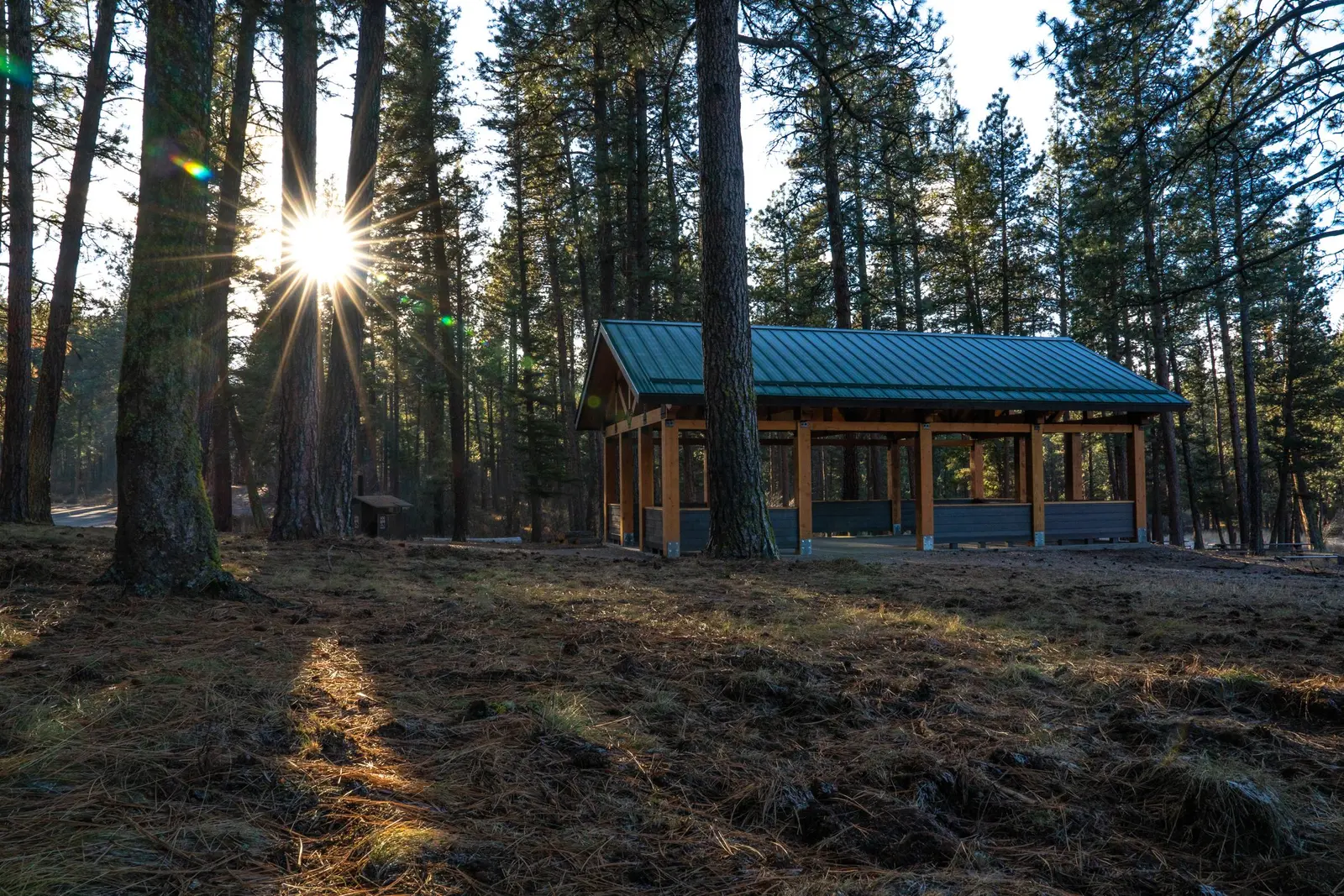 Image of the Pattee Canyon Pavillion and Picnic Area, Lolo National Forest, Montana.