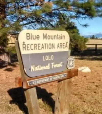 Photo from missoulacurrent.com attachment-Sign - Blue Mountain Recreation Area – courtesy USFS