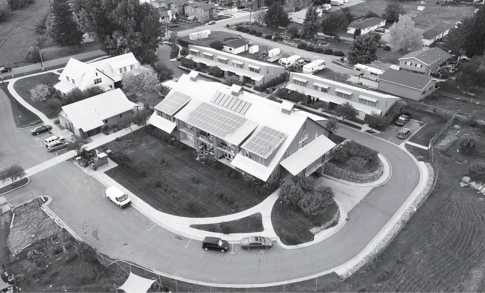 background aerial photo of property