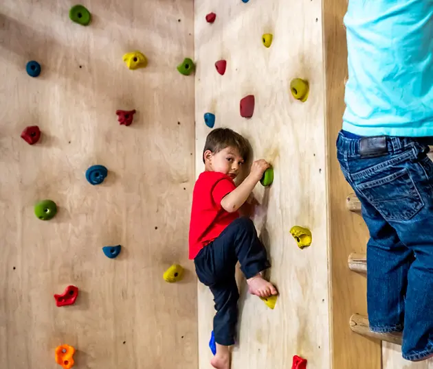 Preschool Child Climbing
