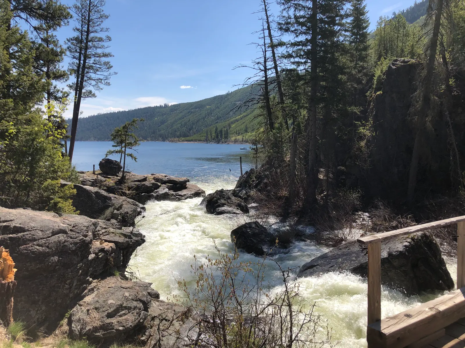 Rock Creek view from bridge and Lake Como