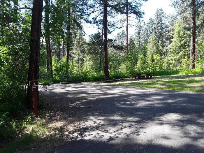 Image of one of the campsites at the Sloway Campground, Montana.