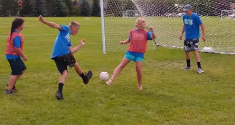 Kids playing Soccer at Hall of Fame Sports Academy in Missoula Montana