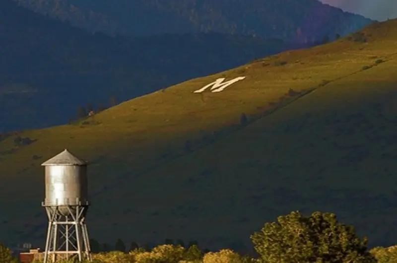 water tower with view of the M