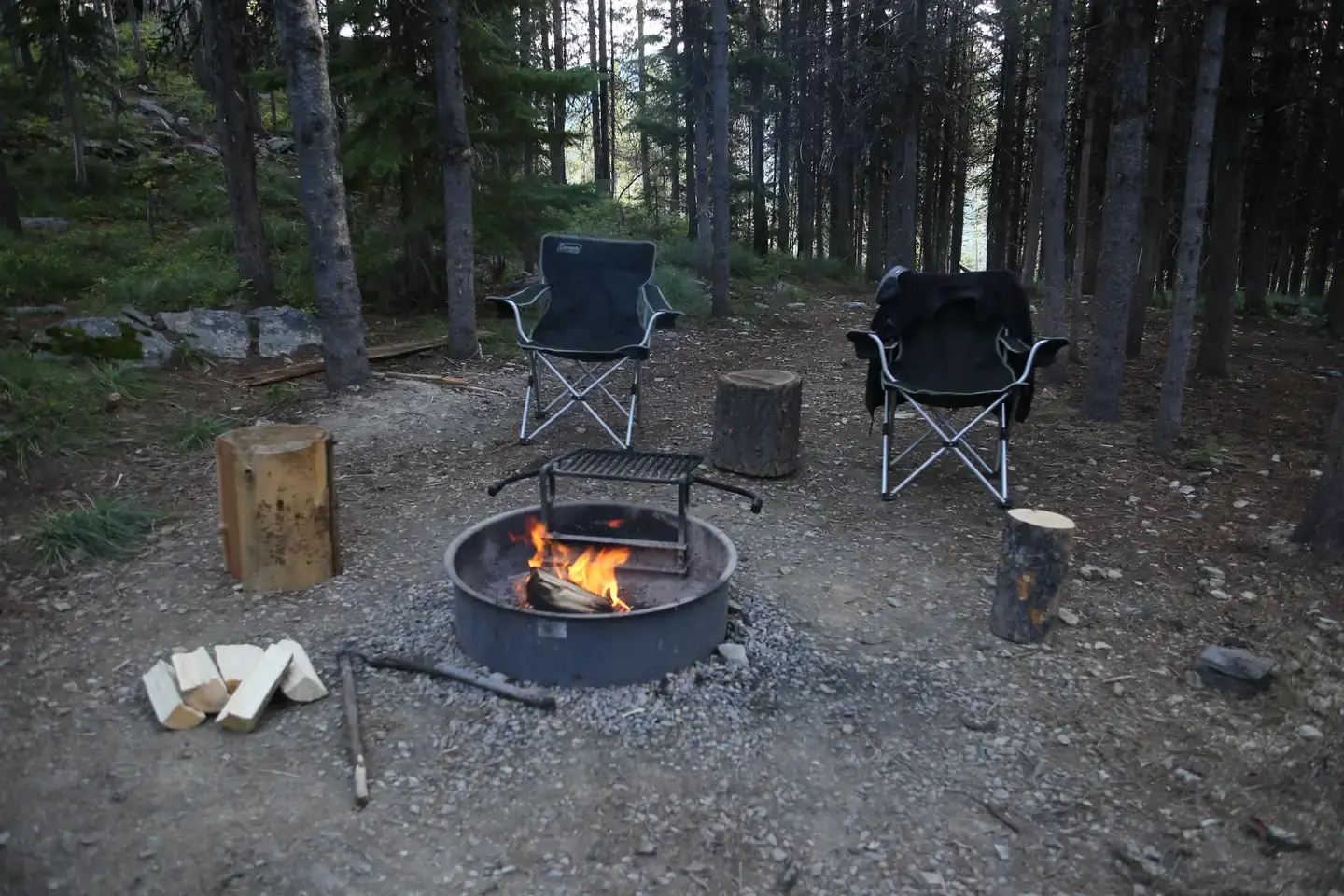 Fire Pit below the tower.Fire Pit