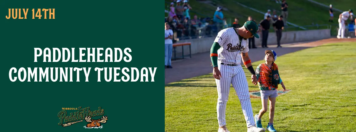 A graphic advertisement features a baseball player walking on a field with a young child.