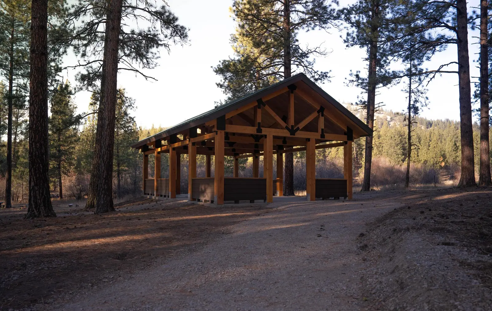 Image of the Pattee Canyon Pavillion and Picnic Area, Lolo National Forest, Montana.