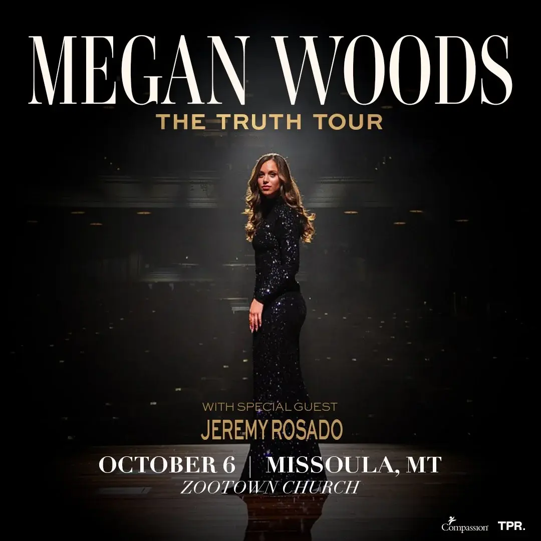 A flyer promoting a concert tour featuring Megan Woods and Jeremy Rosado.