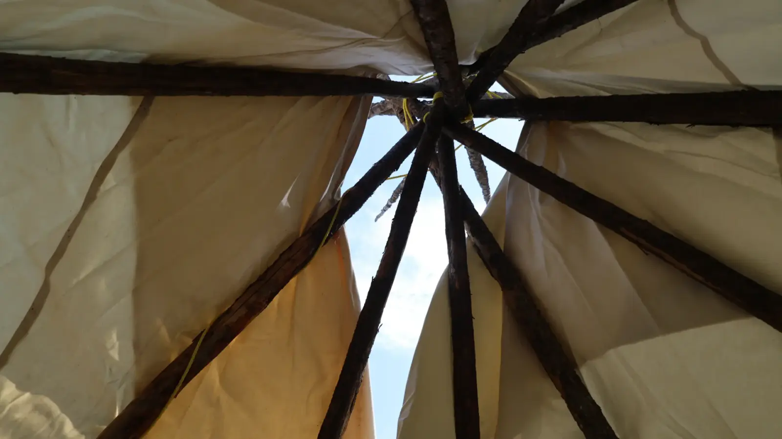 image of inside a tent