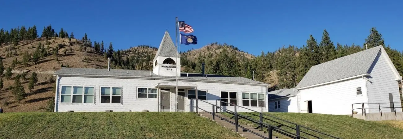 Woodman School outside of Lolo