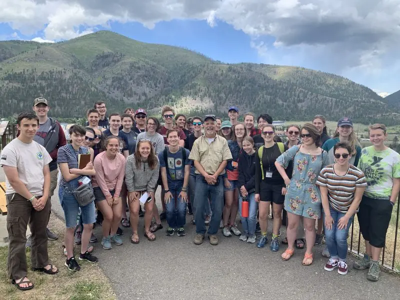 Group photo of Schwanke participants and park ranger