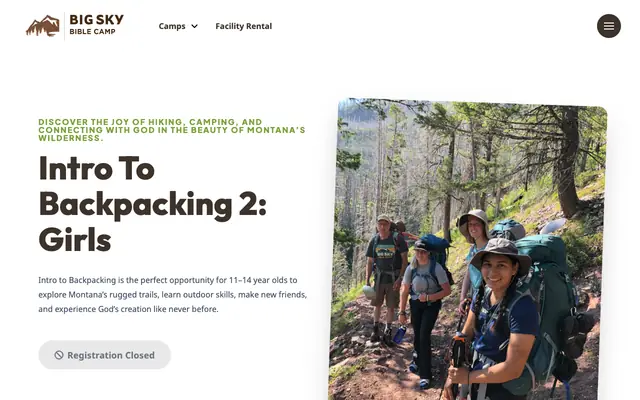 Screenshot of bigskybiblecamp.org