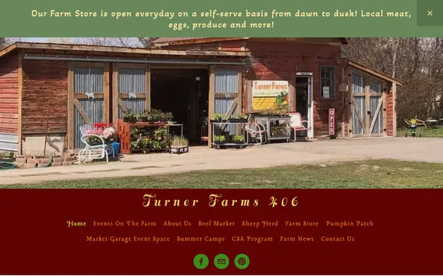 Screenshot of turnerfarms406.com