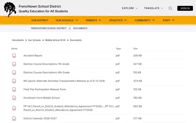 Screenshot of ftsd.org