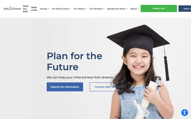 Screenshot of kidschance.org
