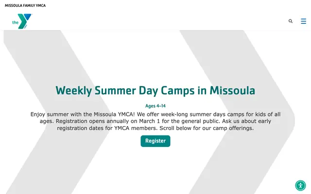 Screenshot of ymcamissoula.org