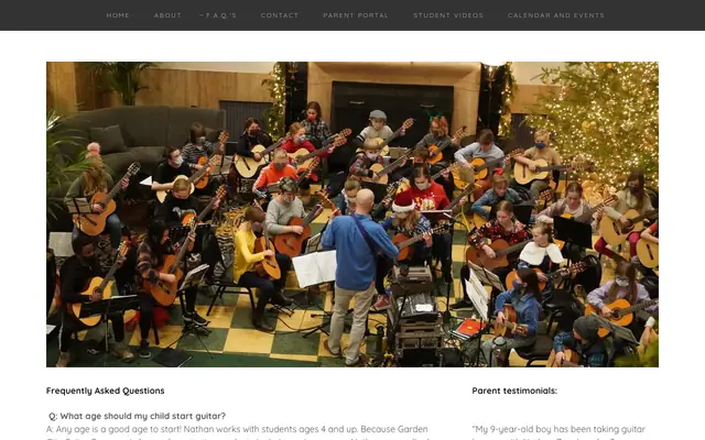 Screenshot of gardencityguitar.com