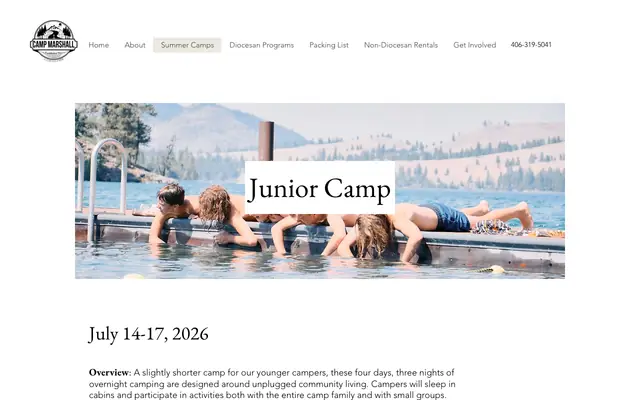 Screenshot of campmarshallmontana.org