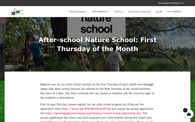 Screenshot of growingupgreenmissoula.com