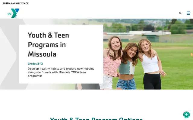 Screenshot of ymcamissoula.org