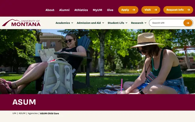 Screenshot of umt.edu