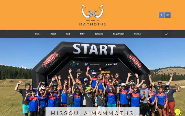 Screenshot of missoulamammoths.com