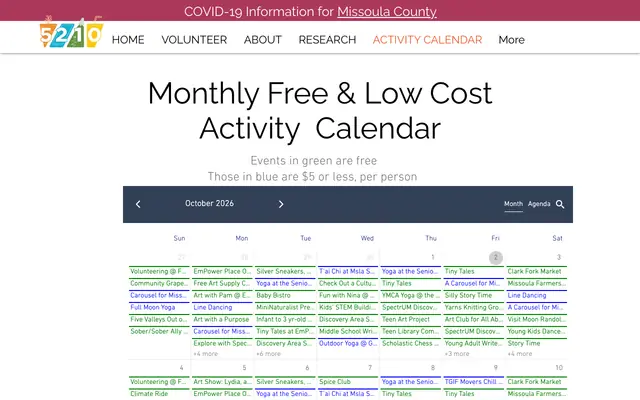 Screenshot of 5210letsmovemissoula.org