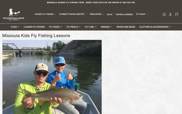Screenshot of missoulianangler.com
