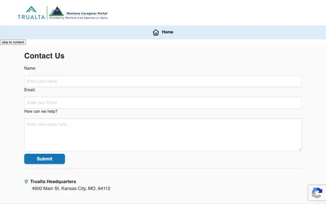 Screenshot of mtcaregivers.trualta.com
