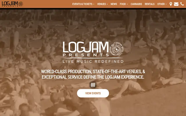 Screenshot of logjampresents.com