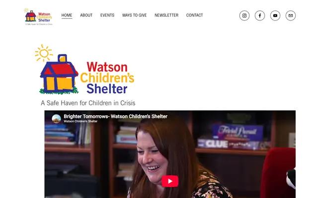 Screenshot of watsonchildrensshelter.org