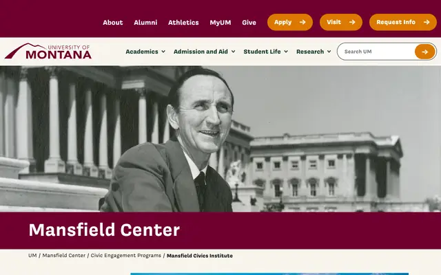 Screenshot of umt.edu