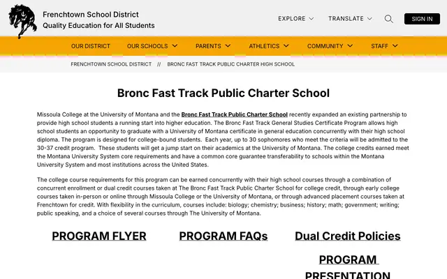 Screenshot of ftsd.org