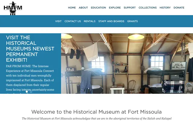 Screenshot of fortmissoulamuseum.org
