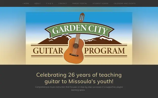Screenshot of gardencityguitar.com