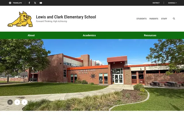 Screenshot of lewisandclark.mcpsmt.org