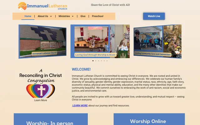 Screenshot of imluchurch.org