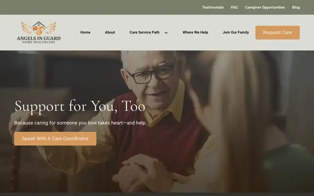 Screenshot of angelsinguard.com