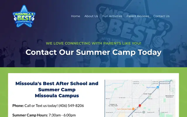 Screenshot of missoulasummercamp.com